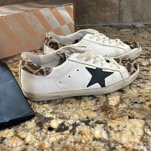 Golden goose leopard size 7